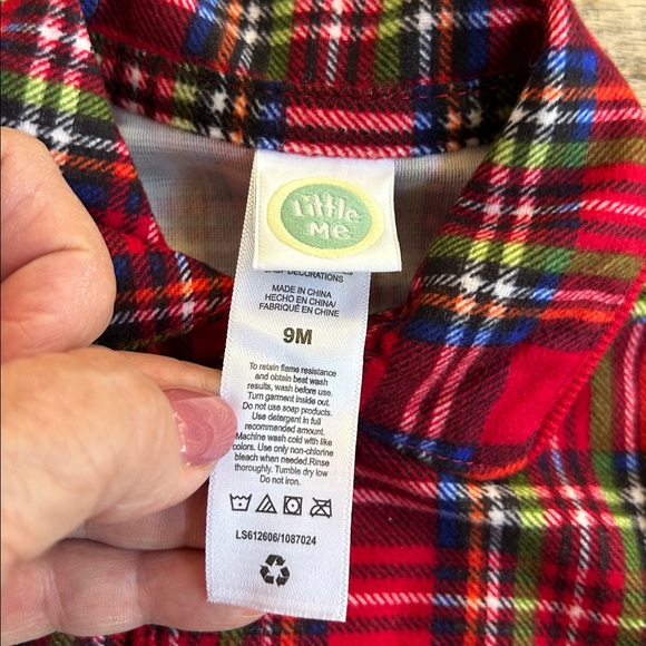 Little Me Baby Holiday One Piece Pajama NWT Size 9 Months - Picture 6 of 7